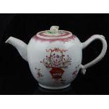 18th century Chinese export famille rose porcelain teapot,
