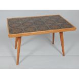 1970's tile top rectangular occasional table,