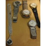 Four various gent's wristwatches,