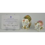 A limited edition Royal Crown Derby porcelain 'Ravi' elephant paperweight,