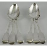 A set of Early Victorian silver table spoons London 1837 by John Whiting,