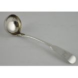 A William IV Scottish silver sauce ladle Glasgow 1830 by Peter Aitken I