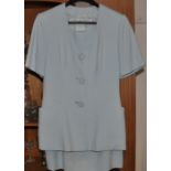 Christian Dior Paris, a ladies pale blue 2 piece skirt and jacket,