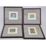 Richard Wade, four coloured engravings, ducks and geese,