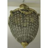 A pair of French style pineapple ceiling lights, H.