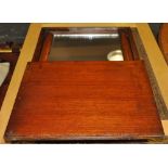 A Victorian mahogany cased travelling toilet mirror