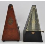 A vintage Maelzel French metronome with adjustable interval chime,