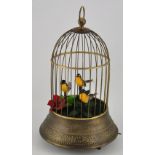 An automaton three bird singing bird cage,