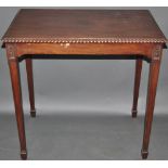 A Victorian mahogany side table with gadrooned edge,