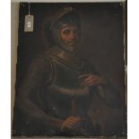 An 18th Century style half length portrait of a gentleman in armour, oil on canvas,