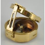 A military compass in brass (mirror cracked)