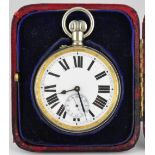 An early 20th Century white metal Goliath pocket watch,