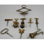 Nine assorted vintage corkscrews (9)