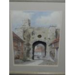 Tony Sanders (20th century British school), Langate at Rye, watercolour, signed lower right. H: 35cm