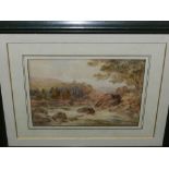 W. Appleton (British, 1800-1900), A View of a River in a Wooded Landscape, watercolour, signed lower