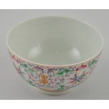 A Chinese famille rose rice bowl,