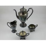 An early 20th century silver plated four-piece coffee set.