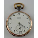 A Gentleman's Longines 9ct pocket watch in working order,