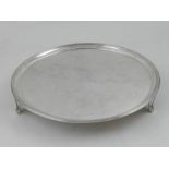 A George III silver card tray, London 1780, John Lambe,