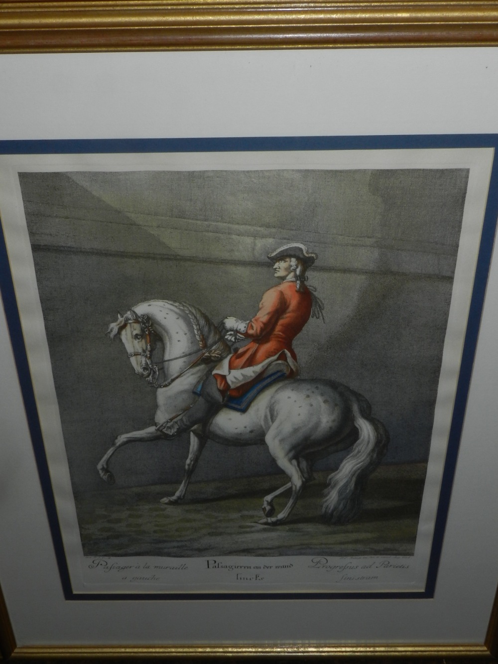 A pair of 18th century style equestrian colour engravings, H: 50cm W: 37cm, (2). - Image 2 of 3