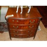 A George III style mahogany chest of drawers,