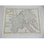 Venitiis 1785 map of Southern Europe, Imperium Caroli Magni H. 38cm, W.