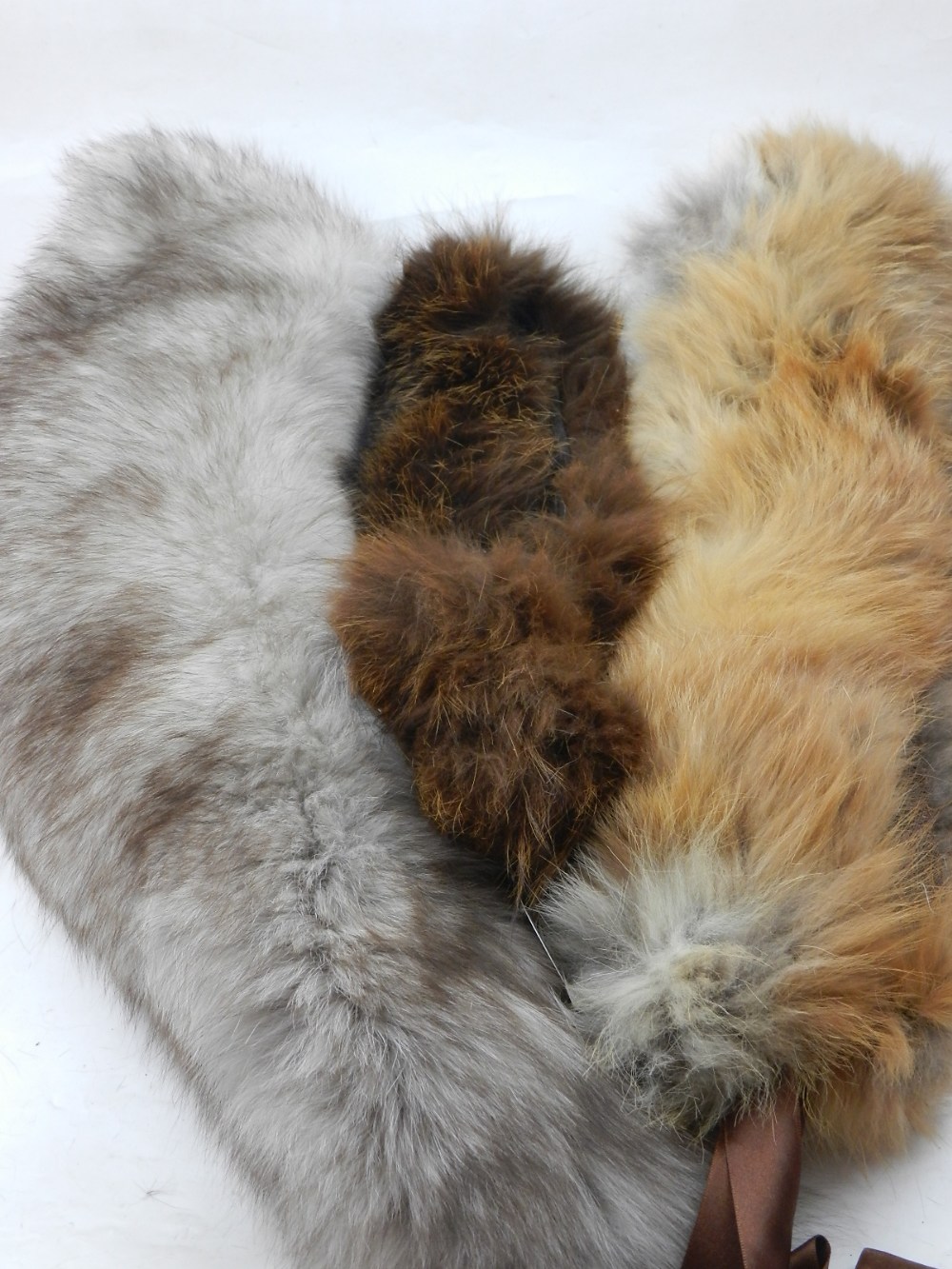 An arctic fox fur stole,