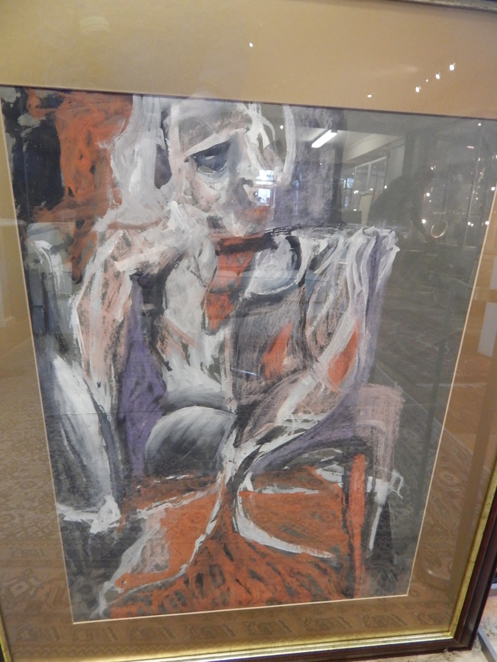 20th century School, Abstract Figure, gouache and watercolour,