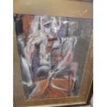 20th century School, Abstract Figure, gouache and watercolour,