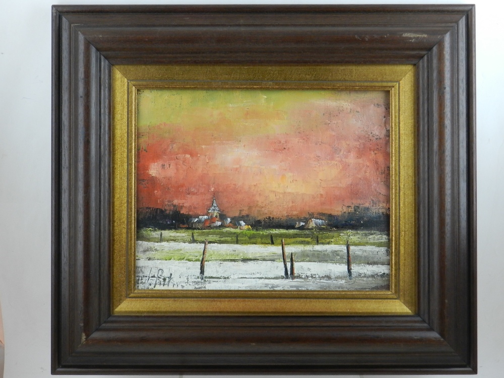20th century Dutch school, cottage in a farm landscape, oil on canvas, unsigned, H. 50cm W. - Image 2 of 2