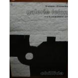 An printed advertising poster for the exhibition of works by Eduardo Chillida at Garlerie Lelong,