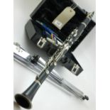 A boxed clarinet, serial no 264338, having Buffet Crampon reed case,