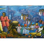 Hugues Domond (20th century Haitian school), Jacmel Bone la Ton, Festival of the Dead,