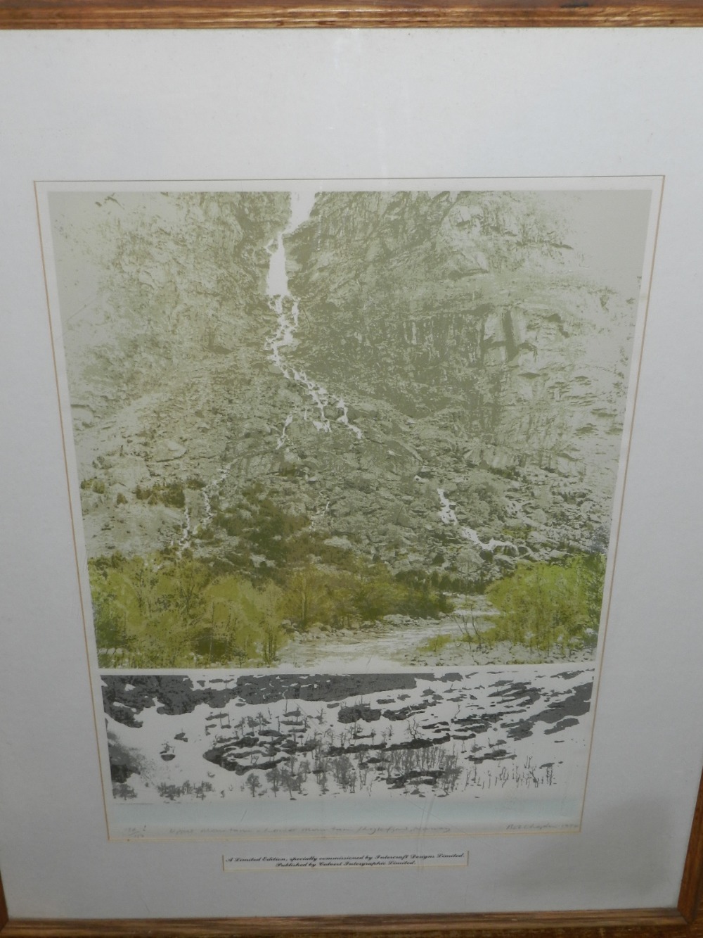 Bob Chaplin limited edition two part print Upper Mountain, Lower Mountain, Lysefjord, Norway,