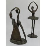 20th century, Pair of Dancers, bronze, H.