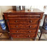 A Victorian mahogany chest of drawers,