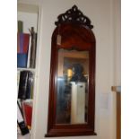 A 19th century mahogany framed wall mirror,