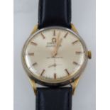 A gentleman's vintage goldplated Omega Seamaster wristwatch,