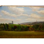 G Barton, Landscape, oil on canvas, signed lower left,