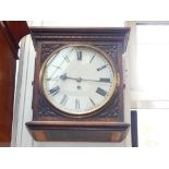 A late 19th century German fusee wall clock, movement by Winterhalder and Hofmeier,