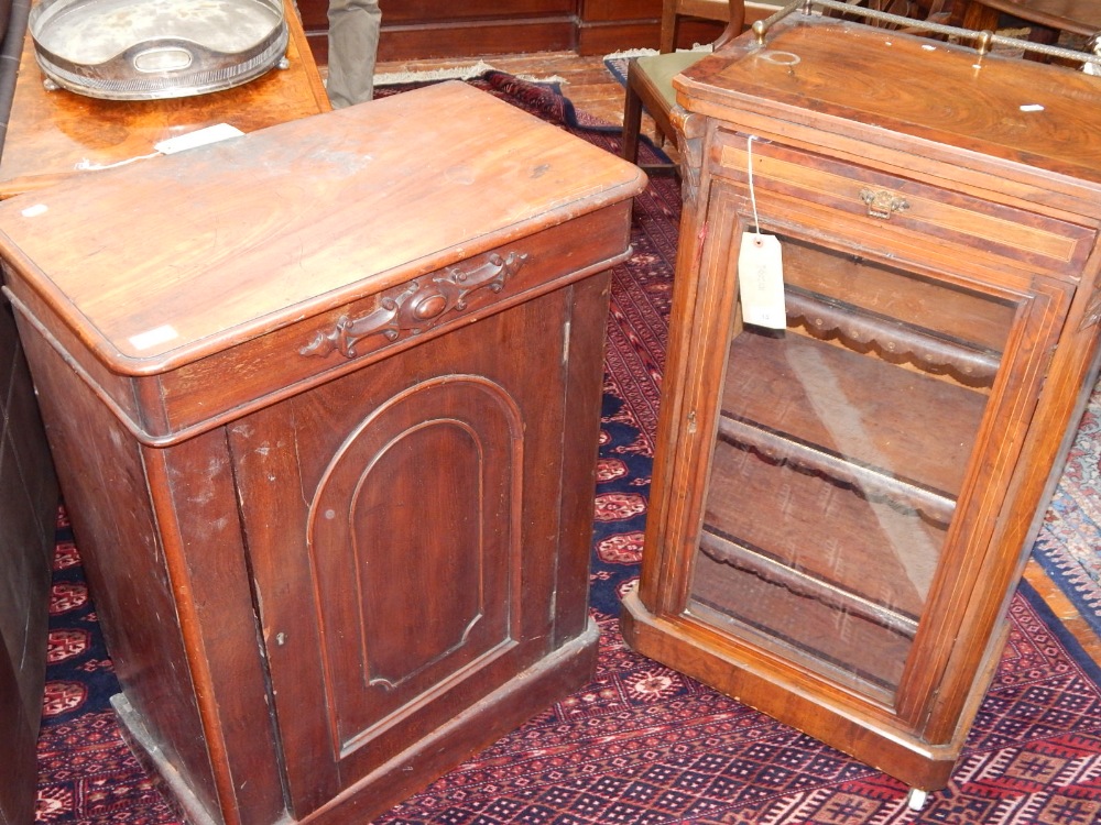 A Victorian walnut pier cabinet,