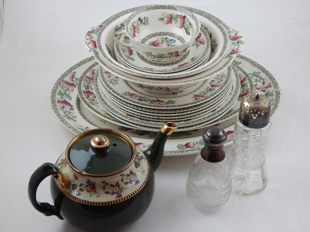 An India Tree pattern part dinner service, including a large oval serving dish,