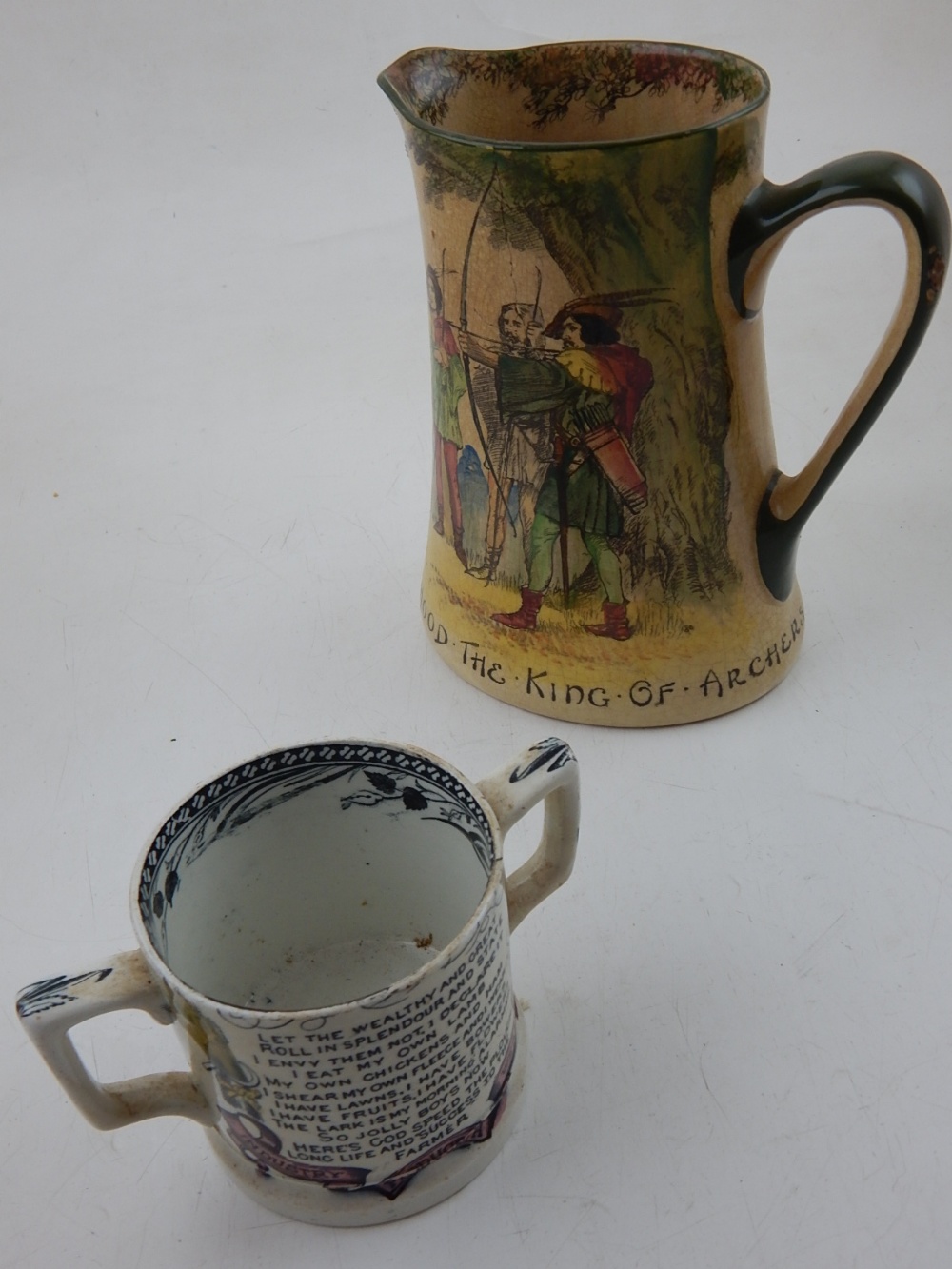 A Victorian twin-handled mug,