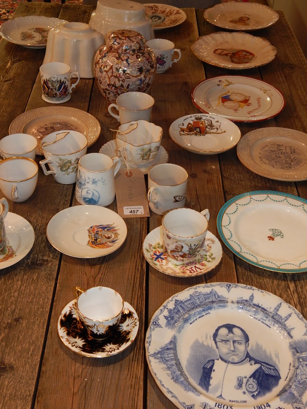 A quantity of late 19th and early 20th commemorative ceramics including Victoria and Edward VIII