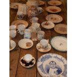 A quantity of late 19th and early 20th commemorative ceramics including Victoria and Edward VIII