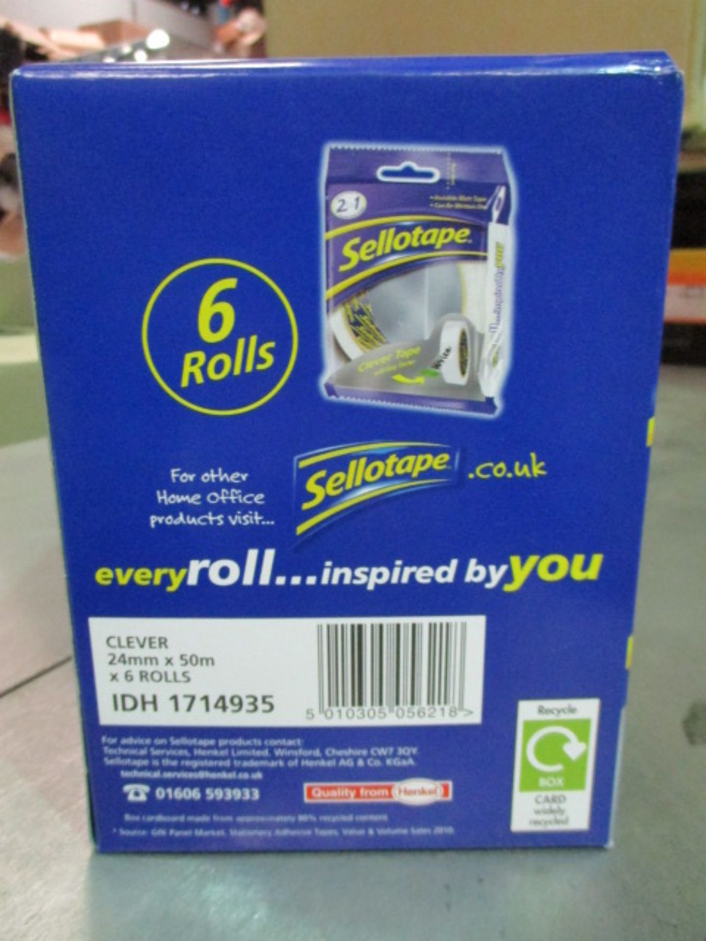 4 x Boxes of Sellotape 'Clever Tape' - 6 Rolls Per Box, 24 in Total - RRP £3.99 Per Roll - Image 4 of 4