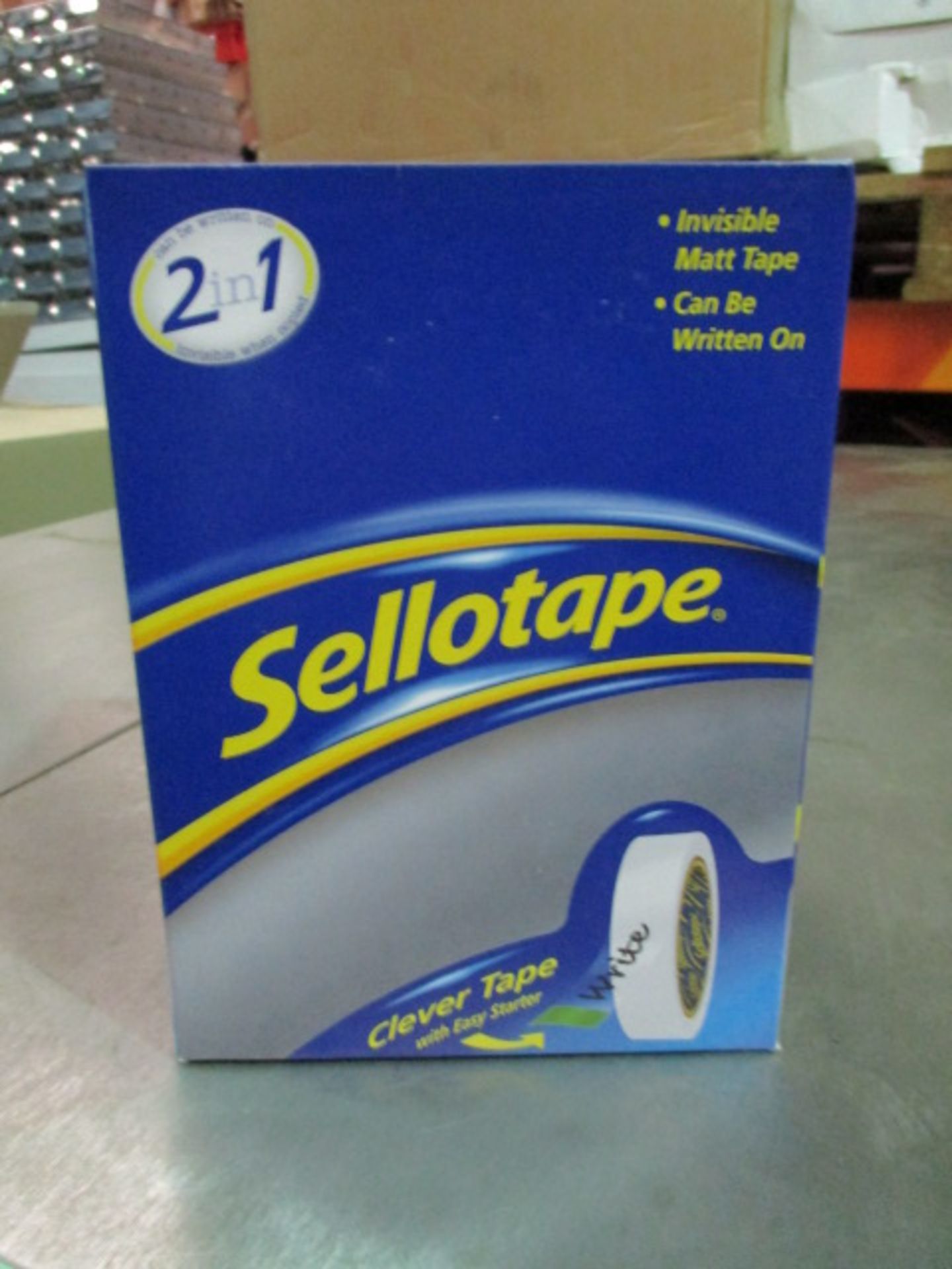 4 x Boxes of Sellotape 'Clever Tape' - 6 Rolls Per Box, 24 in Total - RRP £3.99 Per Roll - Image 3 of 4