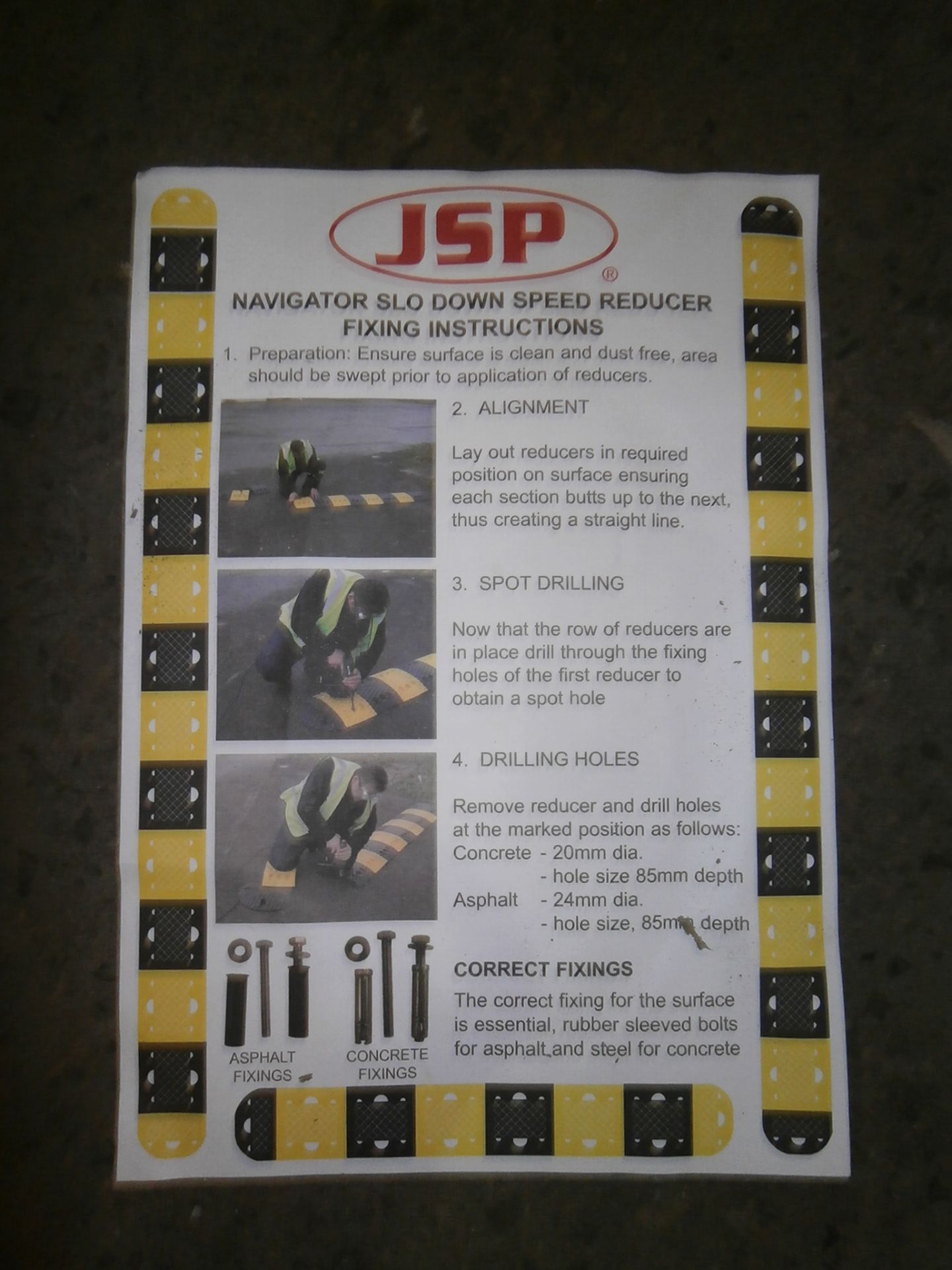 4 x Packs of JSP Speed Reducers Yellow/Black (8 Reducers in Total) Lot Contains 4 Yellow And 4 Black - Image 3 of 3