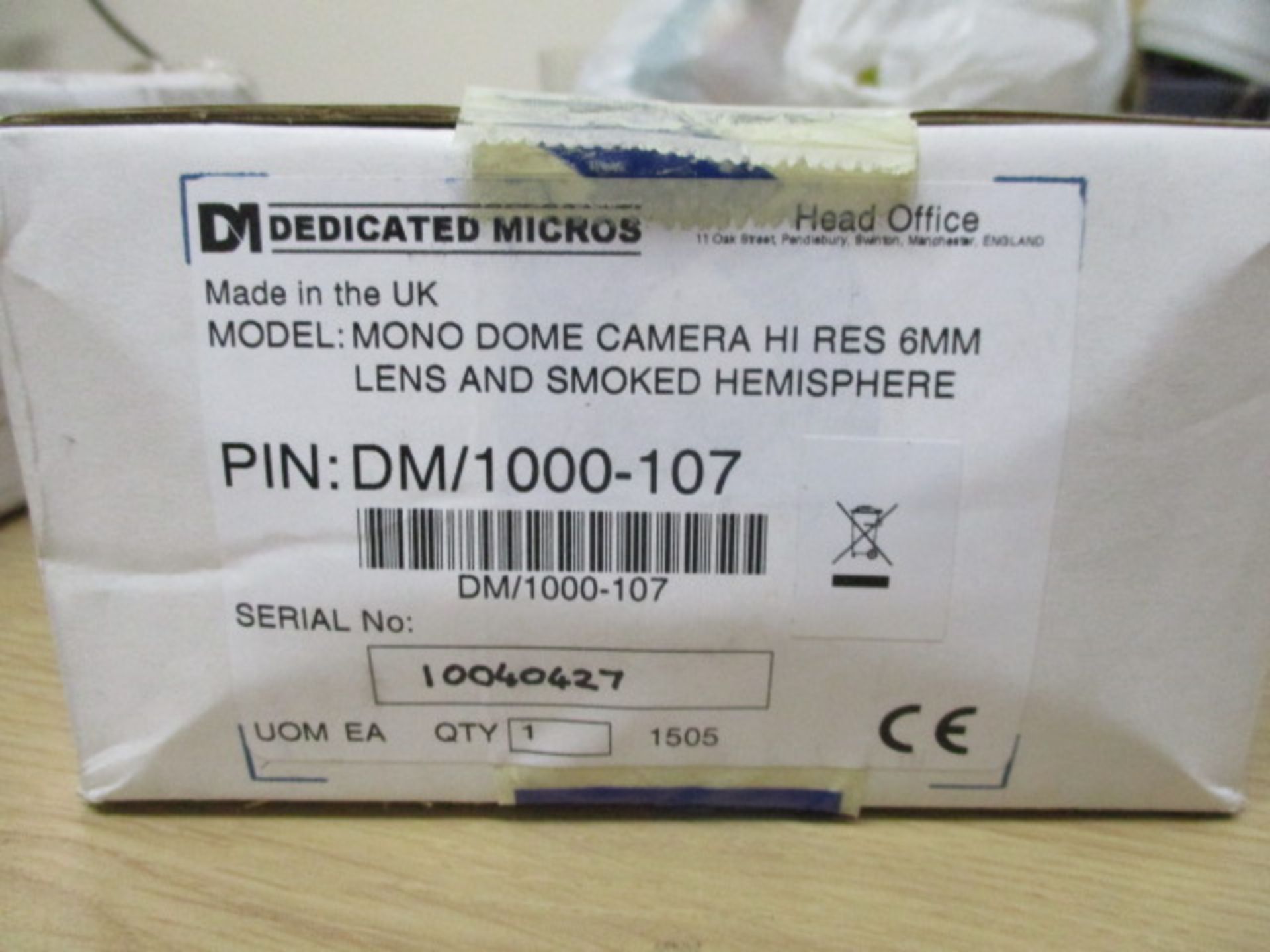 4 x Dedicated Micros DM/1000-107 Dome Cameras Hi Res 6mm Lens/Smoked Hemisphere (Brand New & Boxed) - Image 3 of 3