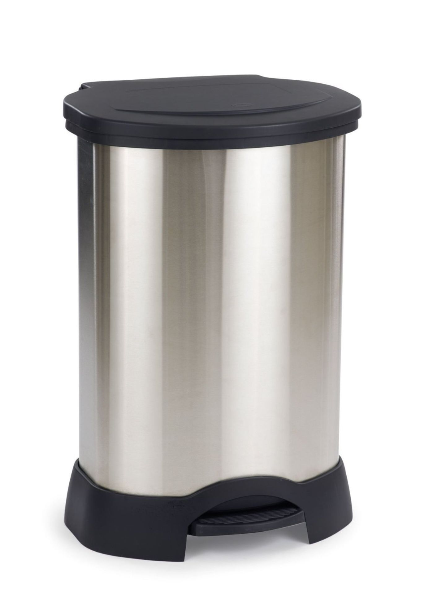 Rubbermaid Step On Waste Container Stainless Steel - W577xD516xH693mm, 114 Litres - RRP £325.01 (